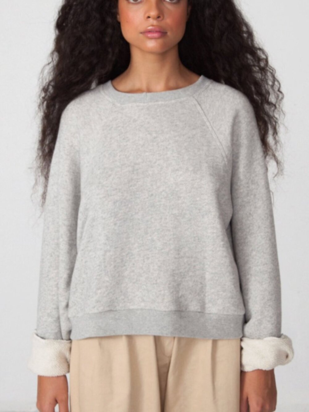 Bohème Goods Raglan Sweatshirt – Heather Grey – L/XL